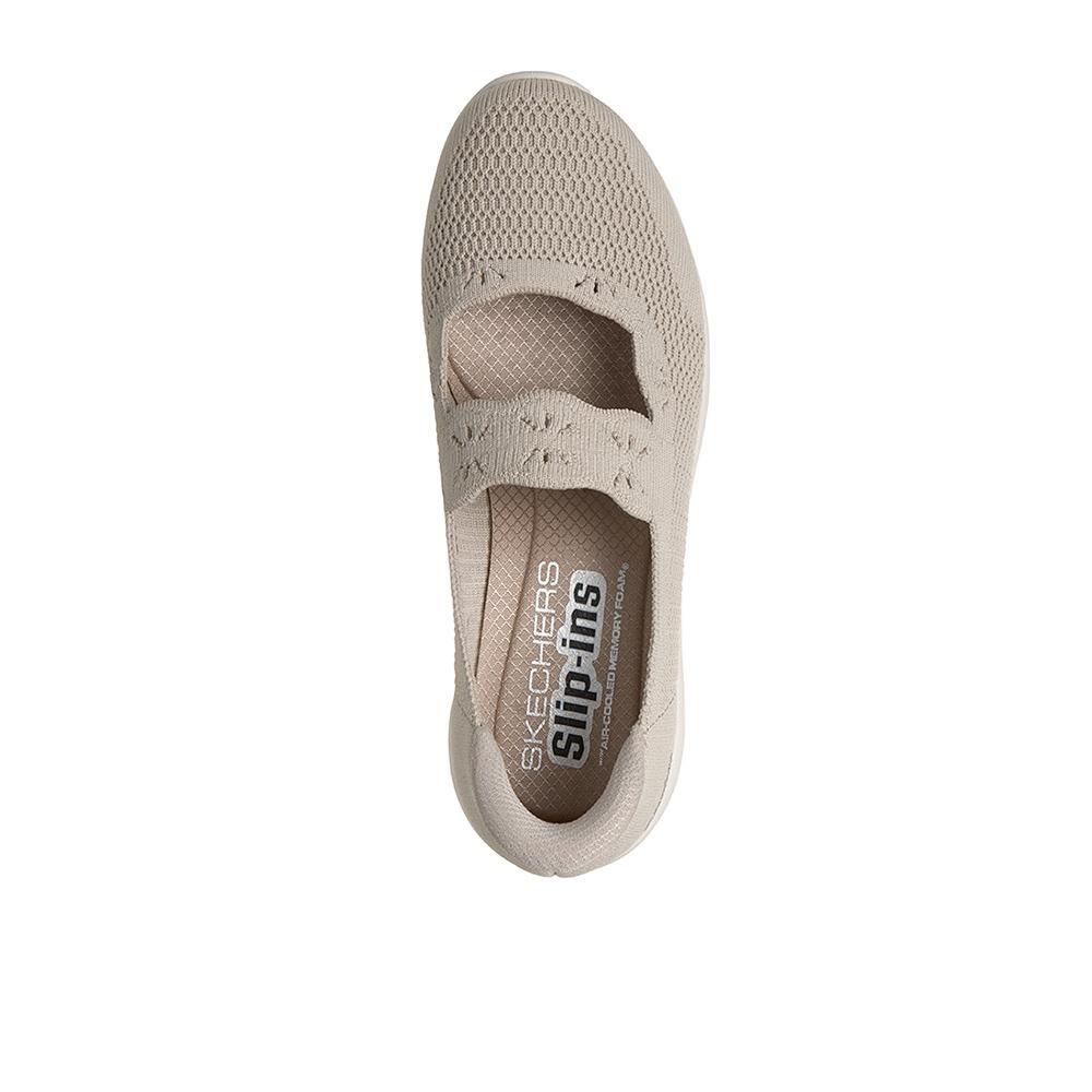 Sapatilhas Tipo Merceditas Skechers Mulher Slip-ins Arya Sutil Gleam Natural 3/4