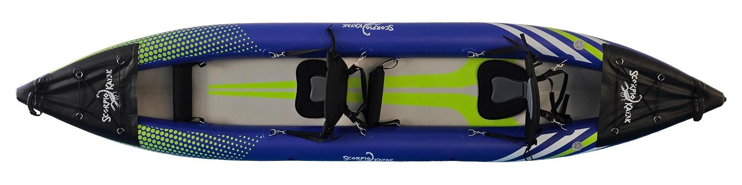 Kajak dwuoosobowy pompowany do pływania Scorpio kayak Hybrid New II zestaw 3/5