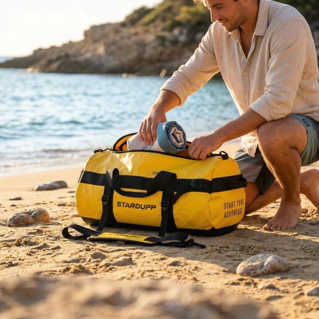 Stardupp Waterproof PRO Duffel Bag 60 Liter – Wasserdichte Sporttasche (IP64) 6/7