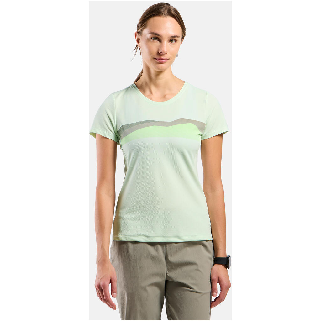 Koszulka damska Odlo F-DRY RIDGELINE T-shirt crew neck s/s zielona
