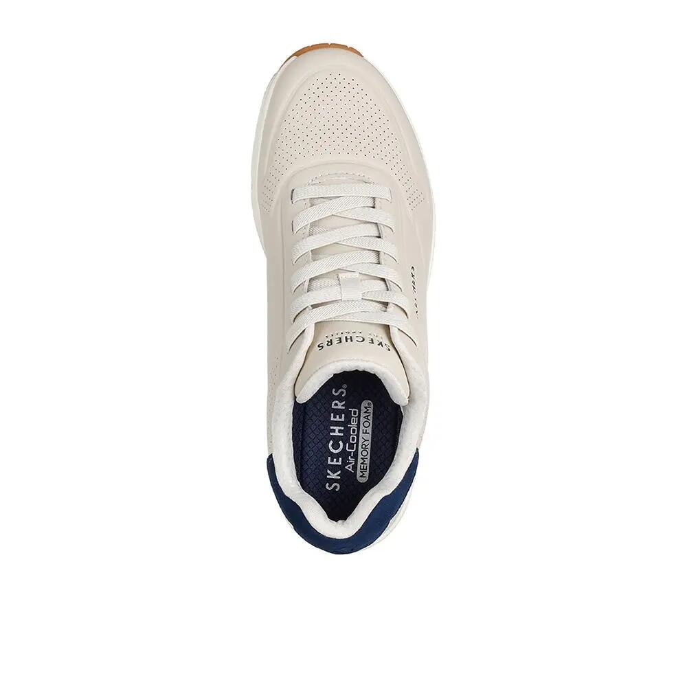Sapatilhas Skechers Homem Uno Tailored Air Natural Azul 3/4