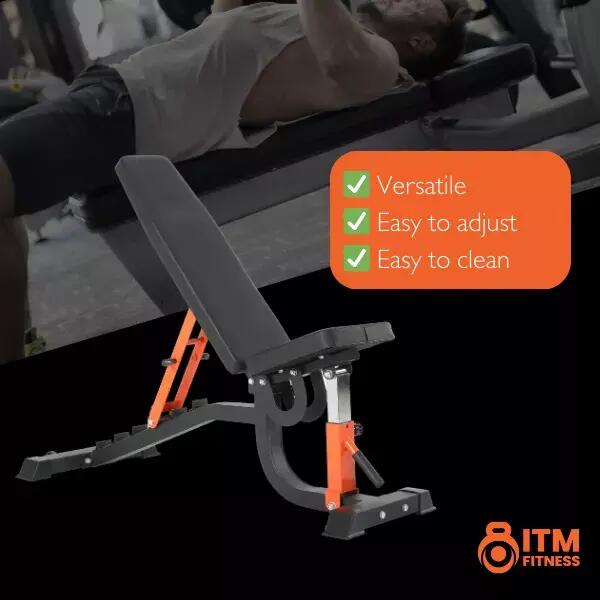 ITM Fitness Heavy-Duty Utility Bench - Fixed Flat, 300 kg Capacity 2/7