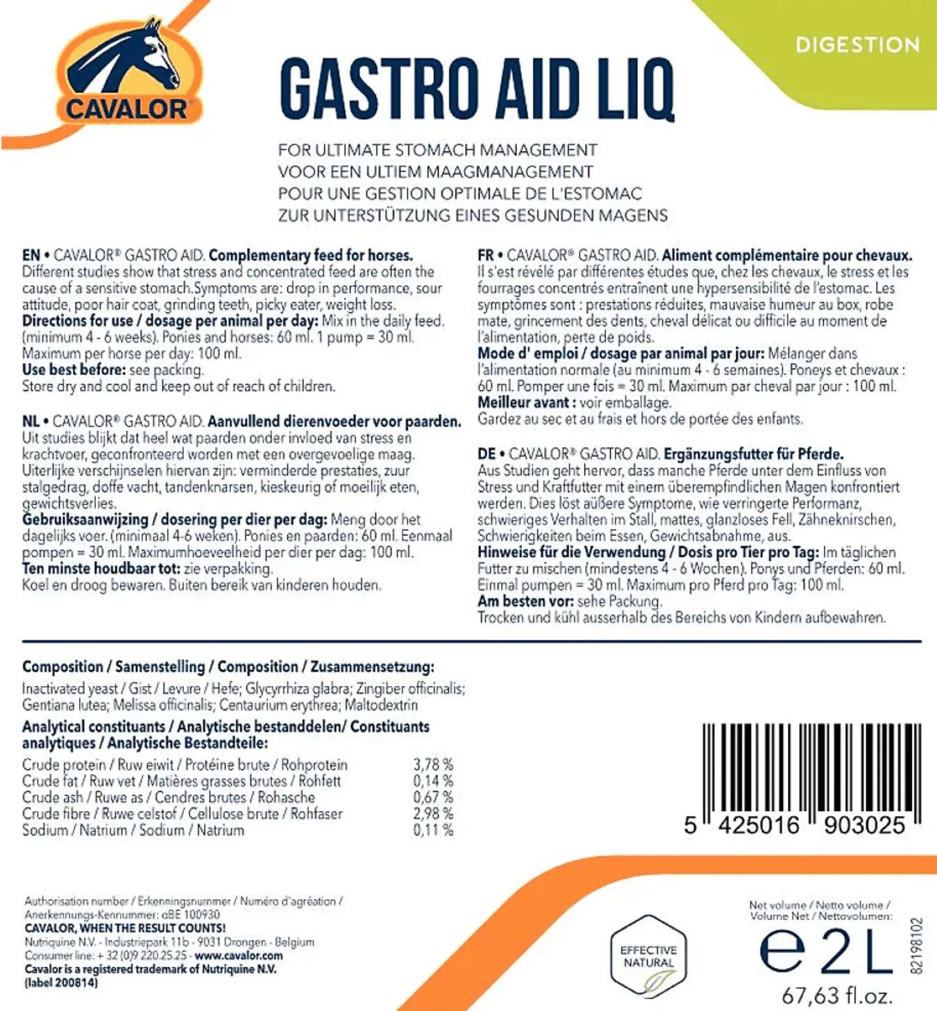 Cavalor Gastro Aid Liq Kleurloos - 4/4