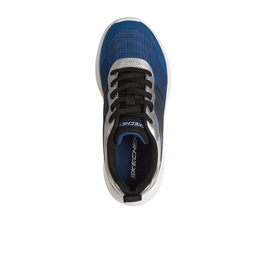 Zapatillas Skechers Niño Microspec Velocity Azul 3/4