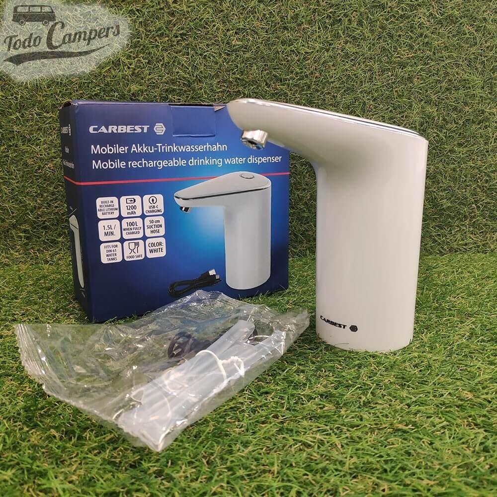 Dispensador de agua portátil a batería USB Carbest para garrafas - Blanco 2/7