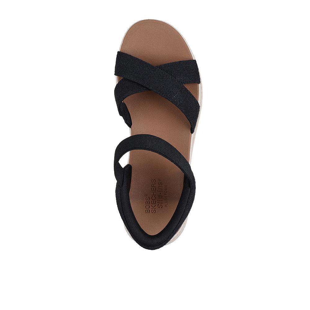 Sandalias Skechers Mujer Bobs Sun Ray Bright Take Negro 3/4