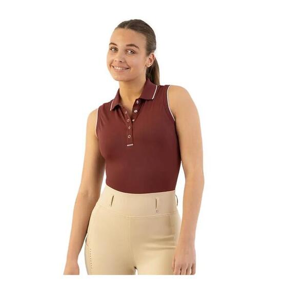 Ärmelloses Reit-Poloshirt, Damen BR Equitation Kiki