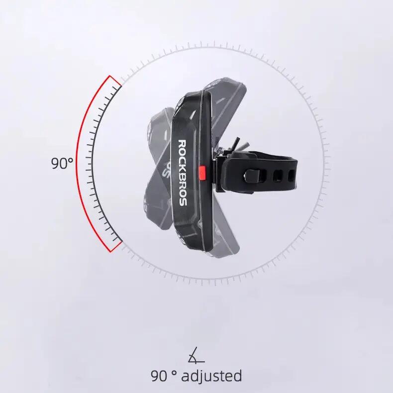 Lampka rowerowa tylna Rockbros A54BK 100 LM LED IPX5 na sztycę 4/7
