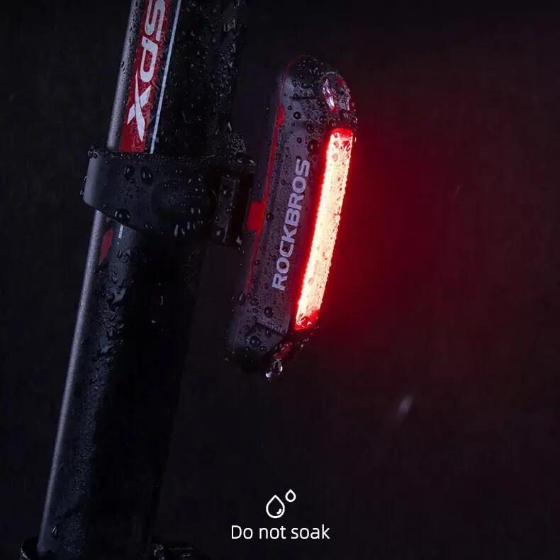 Lampka rowerowa tylna Rockbros A54BK 100 LM LED IPX5 na sztycę 6/7