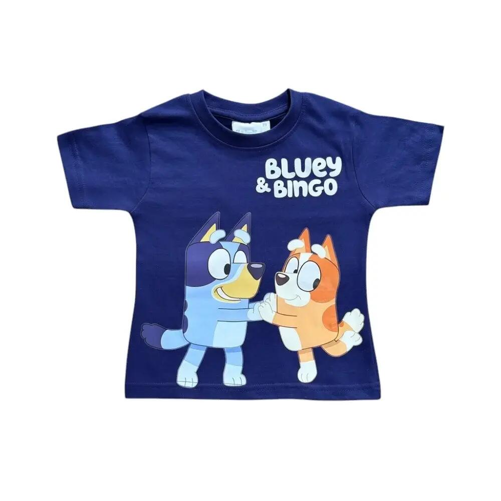 Set 2 piese pentru copii, mânecă scurtă, 100% bumbac, multicolor, Bluey 2/3