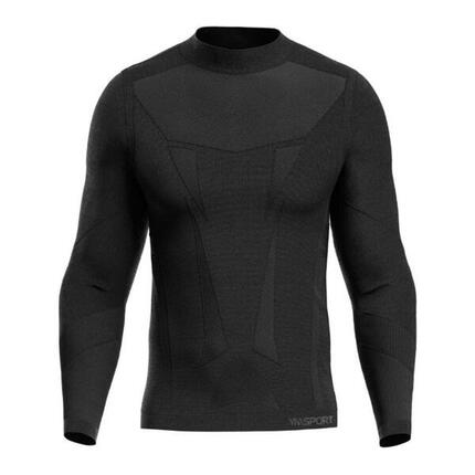 T‑shirt running thermique col montant manches longues homme VIVASPORT