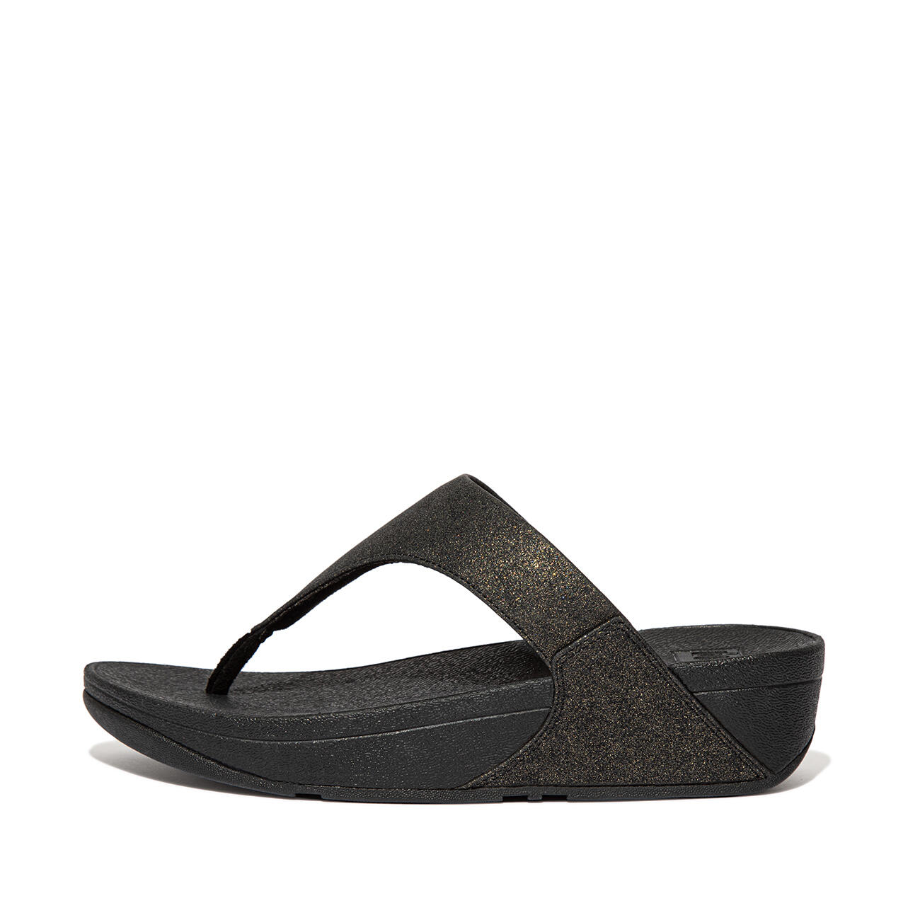 FITFLOP Lulu Toe Post - Sparkle  GEHEEL ZWART 36 3/7