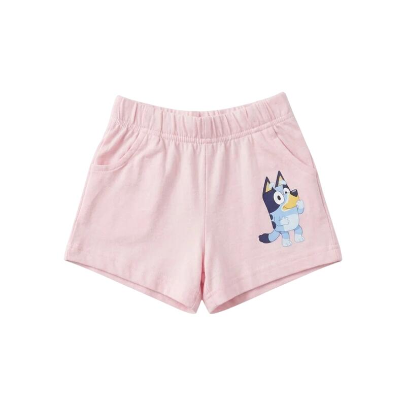 Set 2 piese pentru copii, mânecă scurtă, 100% bumbac, roz, Bluey