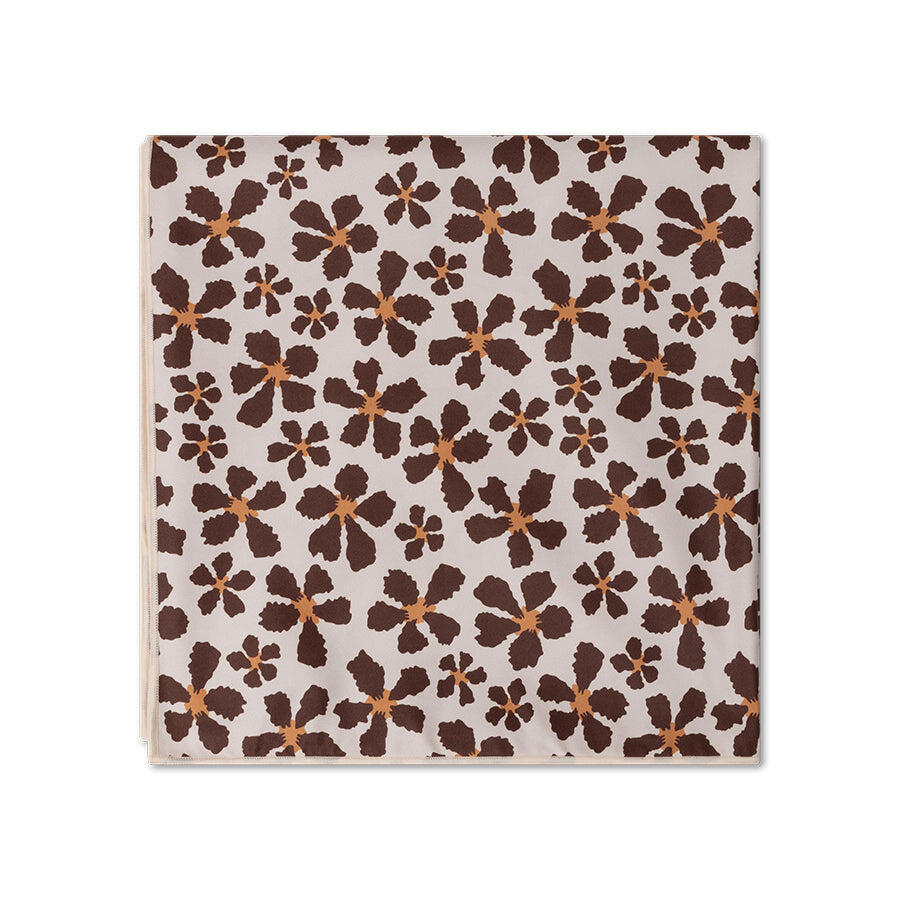 Serviette de plage en microfibre - Marron - Wild Flower - 180 x 180 cm 3/4
