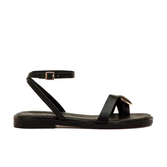 Sandalias Planas Mujer Mustang Negro