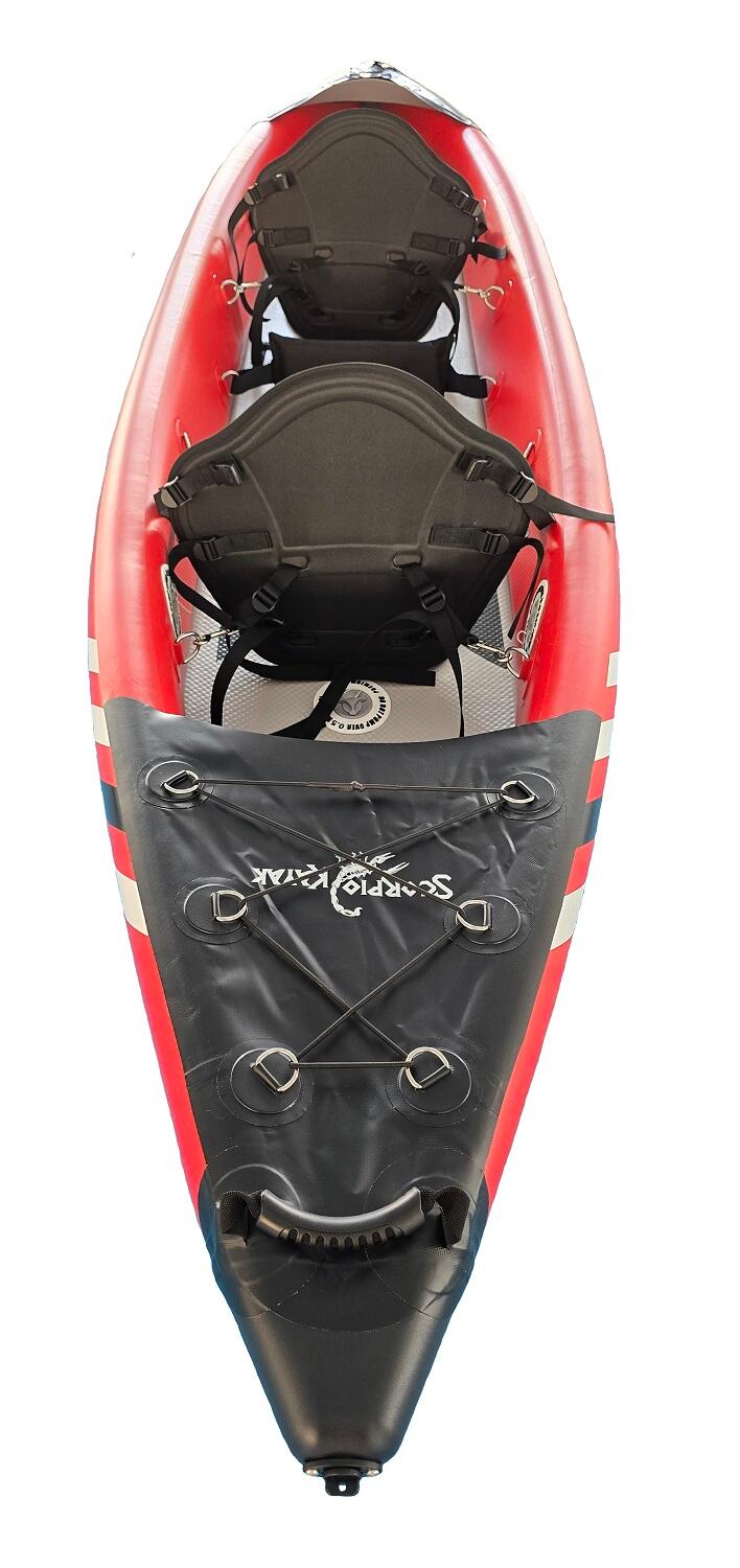Kajak pompowany dwuosobowy do pływania Scorpio kayak DS 410 New dropstich 6/7