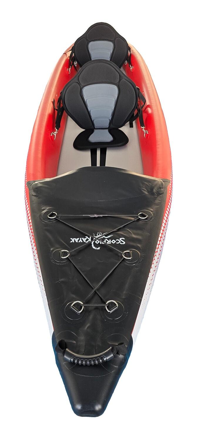 Kajak pompowany dwuosobowy do pływania Scorpio kayak DS 410 New dropstich 5/7