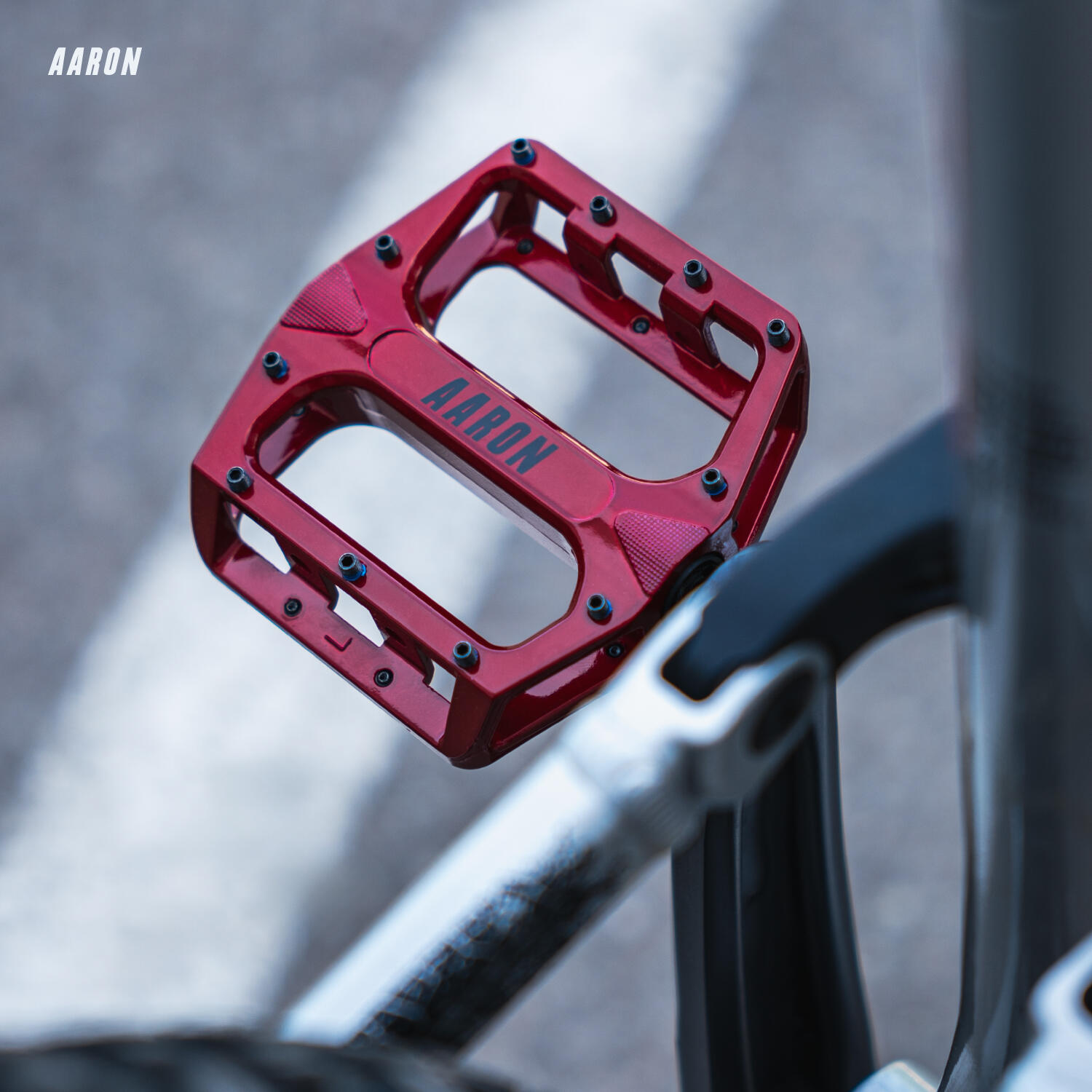 Rock MTB Pedale Aluminium, CroMo-Achse, 11 Pins - Rot 6/7