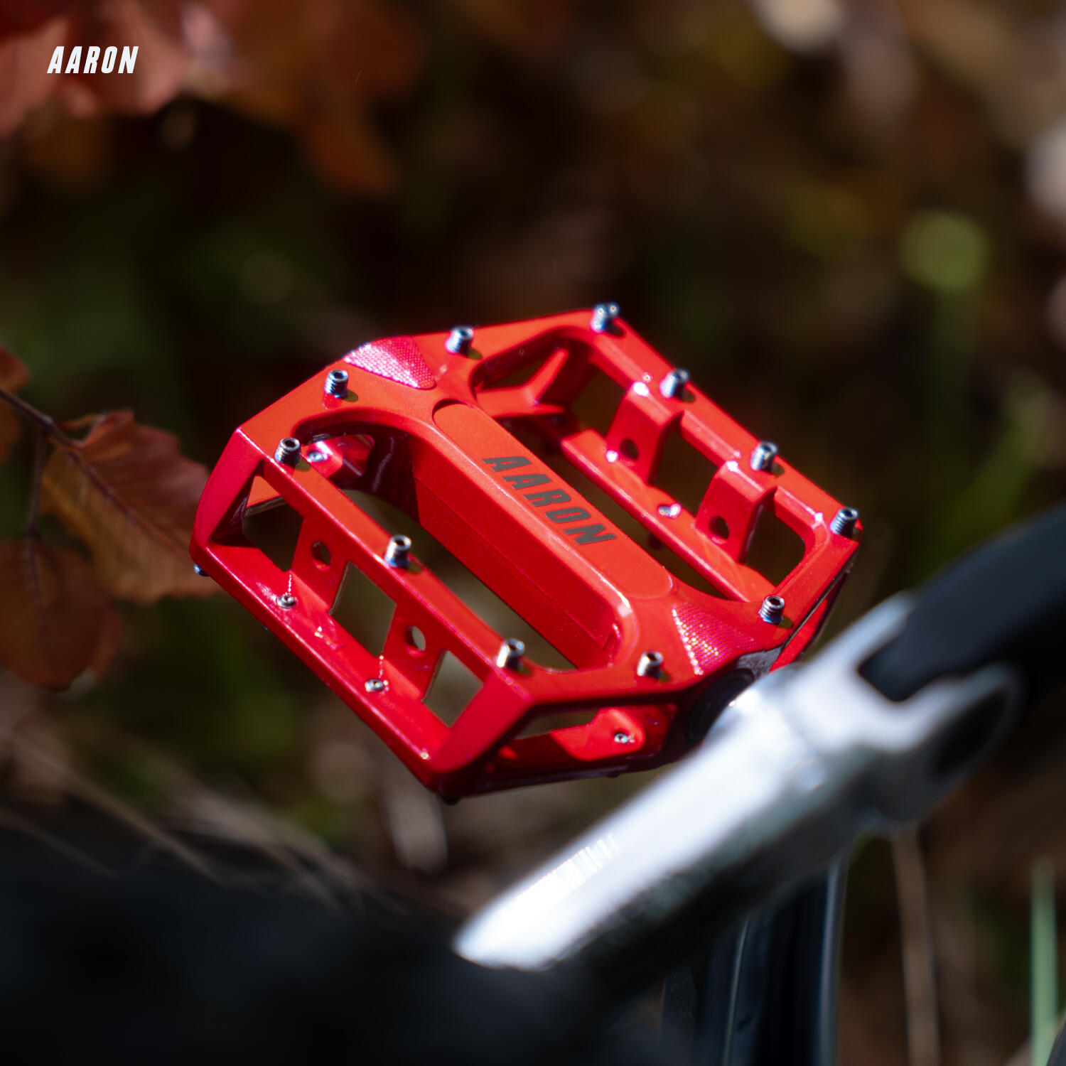 Rock MTB Pedale Aluminium, CroMo-Achse, 11 Pins - Rot 7/7