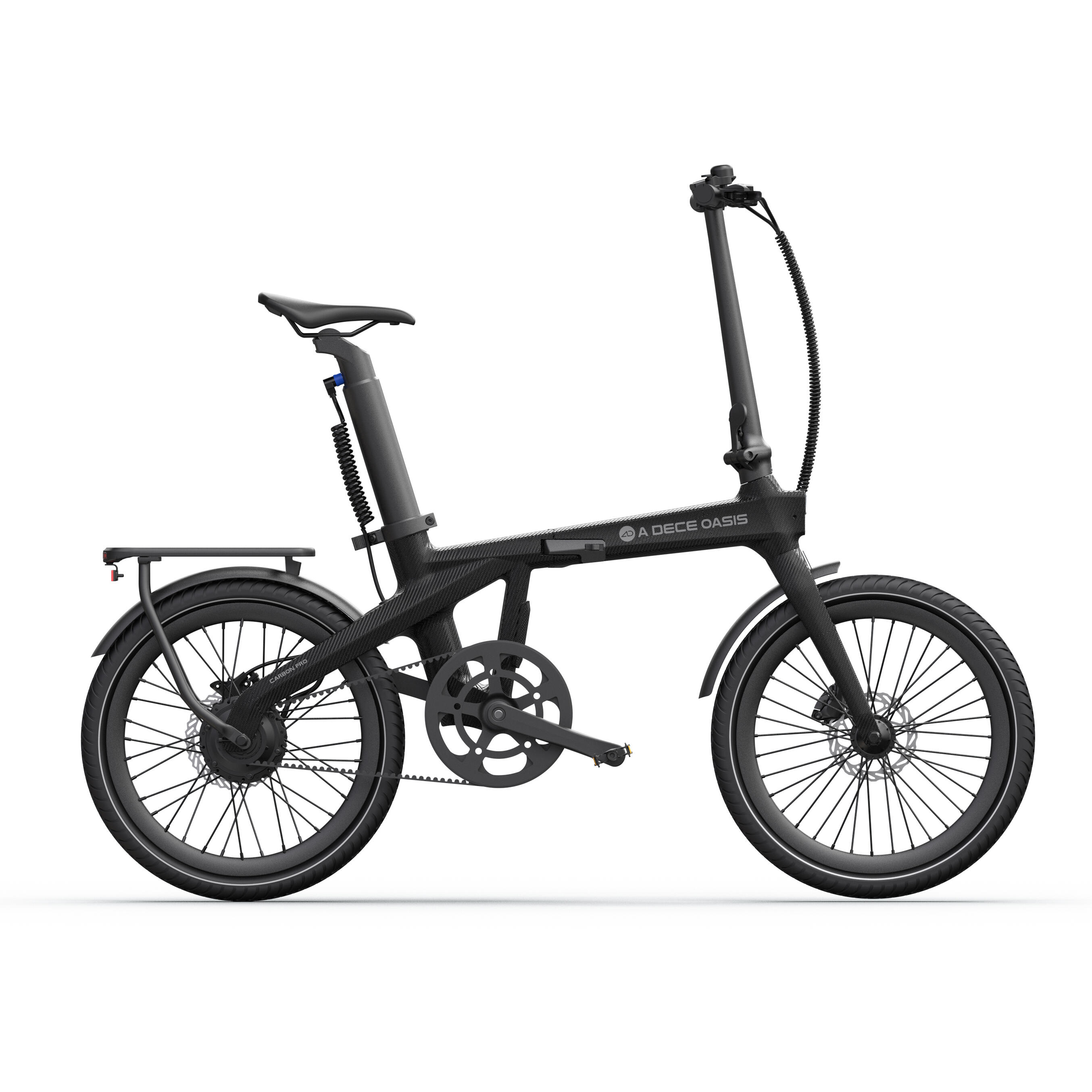 Bici elettrica Pieghevole ADO CarbonPro,EBike con Trasmissione a Cinghia,GPS,LCD 3/7