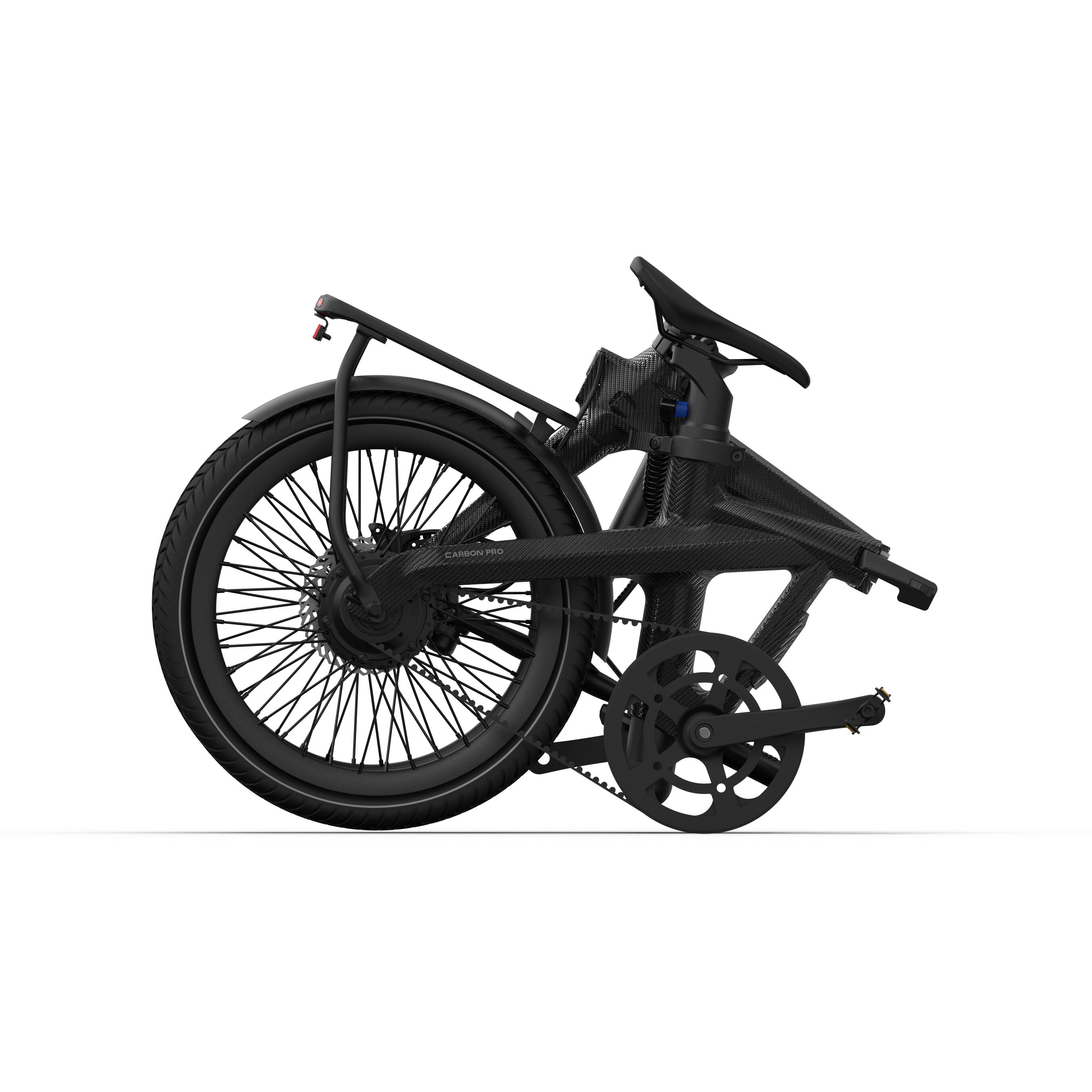 Bici elettrica Pieghevole ADO CarbonPro,EBike con Trasmissione a Cinghia,GPS,LCD 2/7