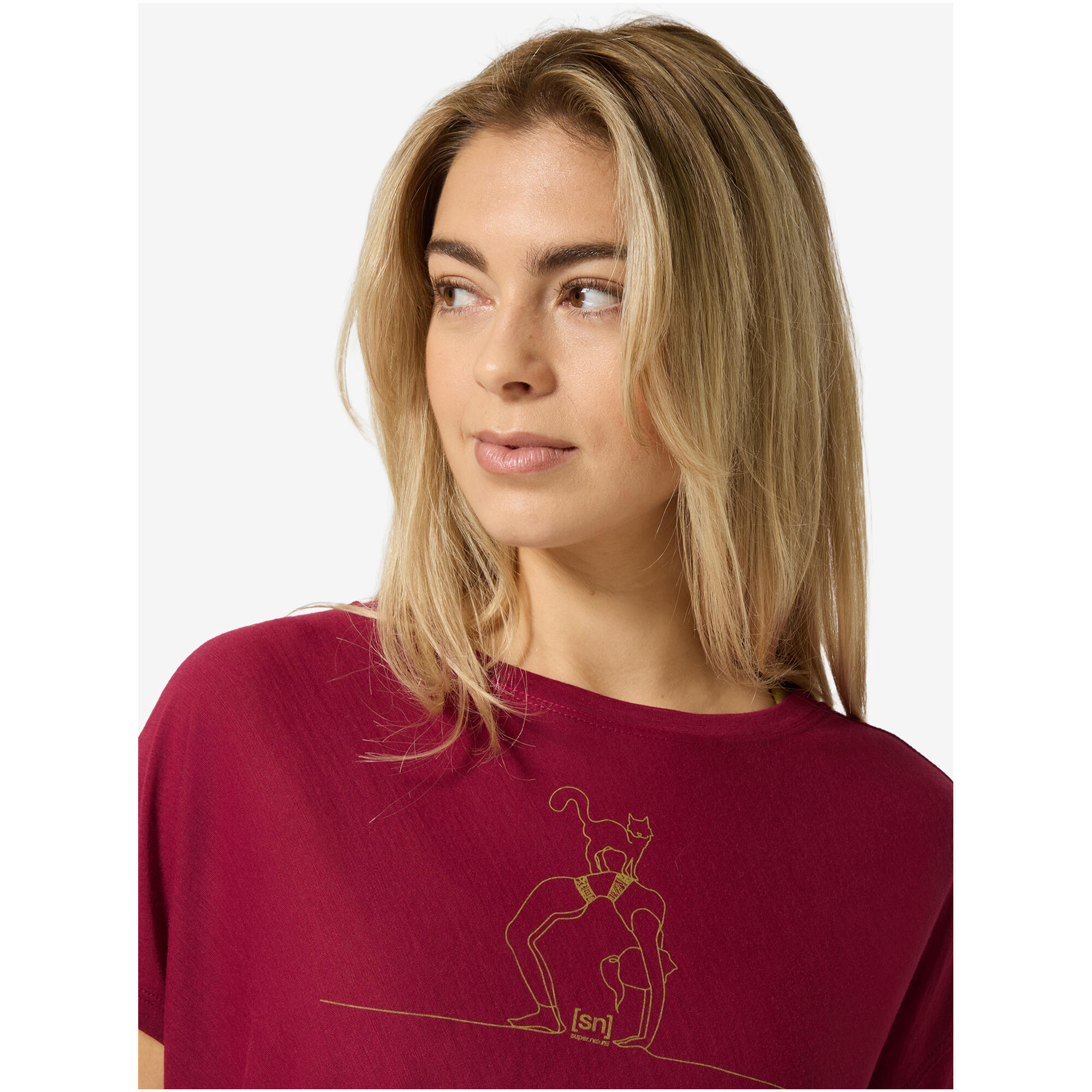 Koszulka damska SUPER.NATURAL W Cat Yoga Loose Tee 3/5