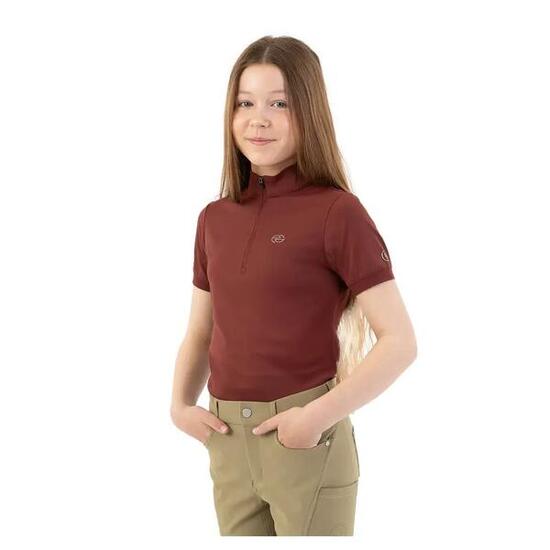 Polo d'équitation demi-zip fille BR Equitation Eevolv Kady