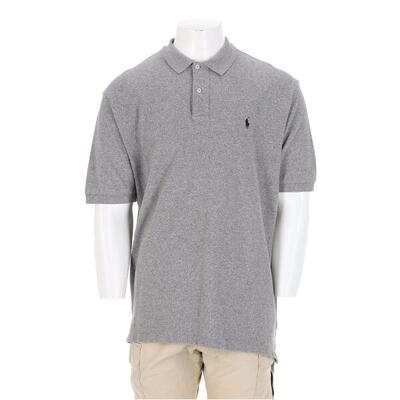 Tweedehands - polo ralph lauren heren korte mouwen polo grijs - als nieuw