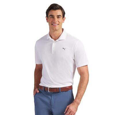 Polo da golf da uomo Puma Pure 3.0 LC bianca