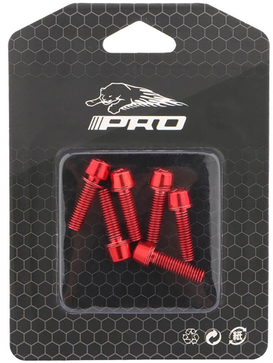 Śruby do wspornika kierownicy Meroca III Pro M5*18mm czerwone 6 szt