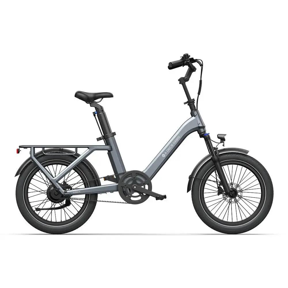 Електрически велосипед AirOnePro, 20„ × 2,4“, ременен привод, мотор Bafang, LCD