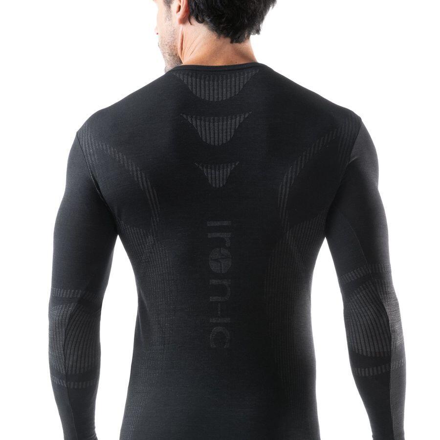 T‑shirt running thermique manches longues homme Merino 40 chaud & respirant 3/4