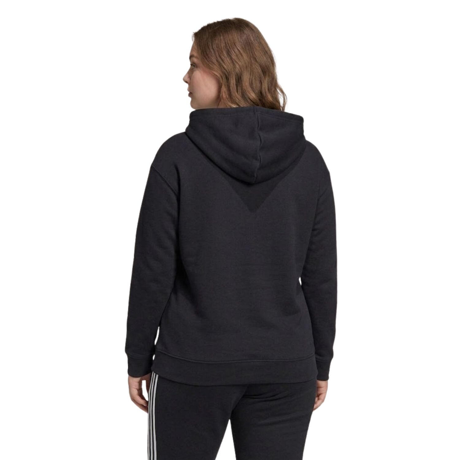 Bluza damska Adidas Frefoil Hoodie z kapturem plus size kangurka 2/4