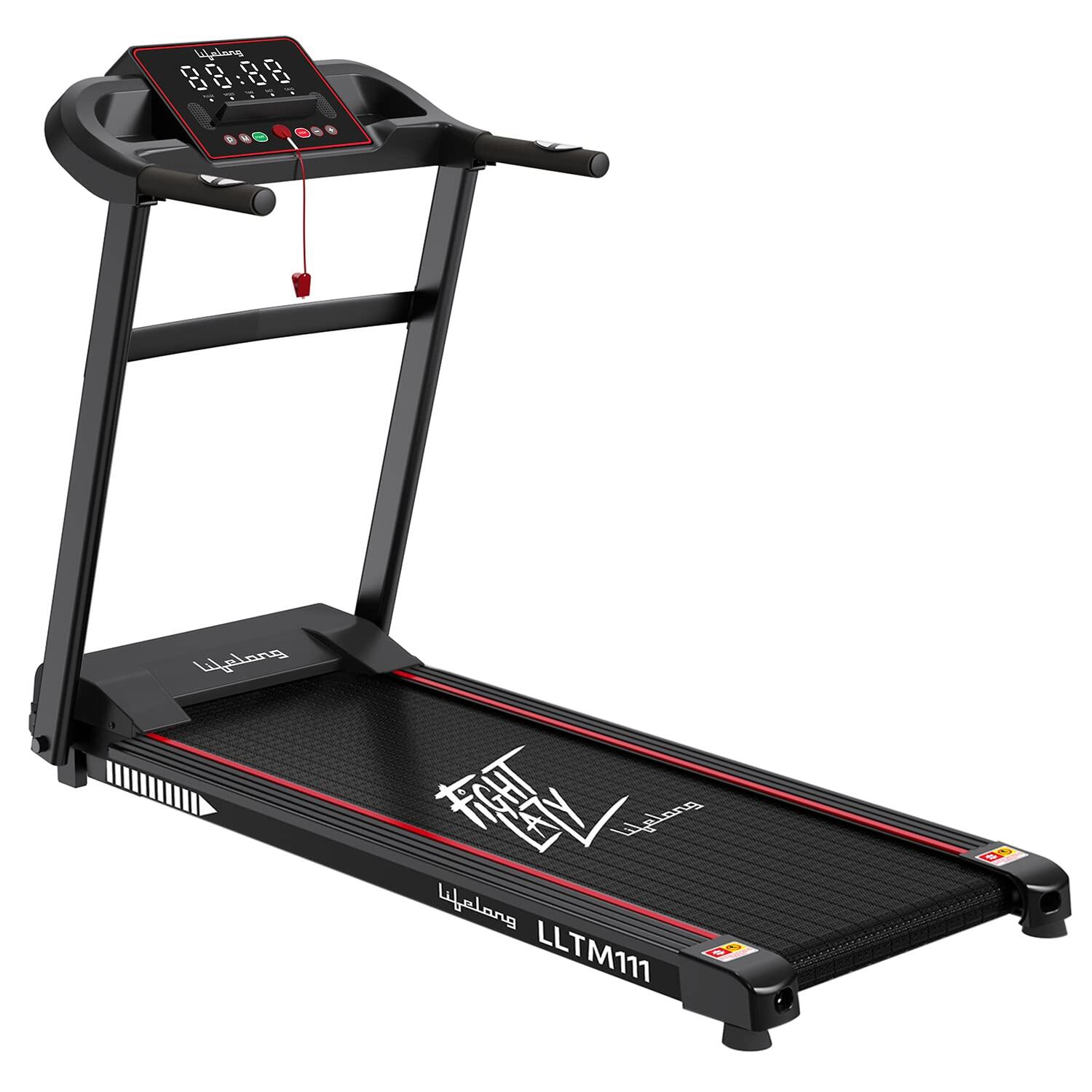 Lifelong Fitpro Lltm111 (2.5 Hp Peak) Motorized Treadmill for Home with 12 Preset Workouts, Max Speed 14Km/Hr., Bluetooth Speaker Max. User Weight 110Kg, 1 Year Manufacturer's Warranty-image-2