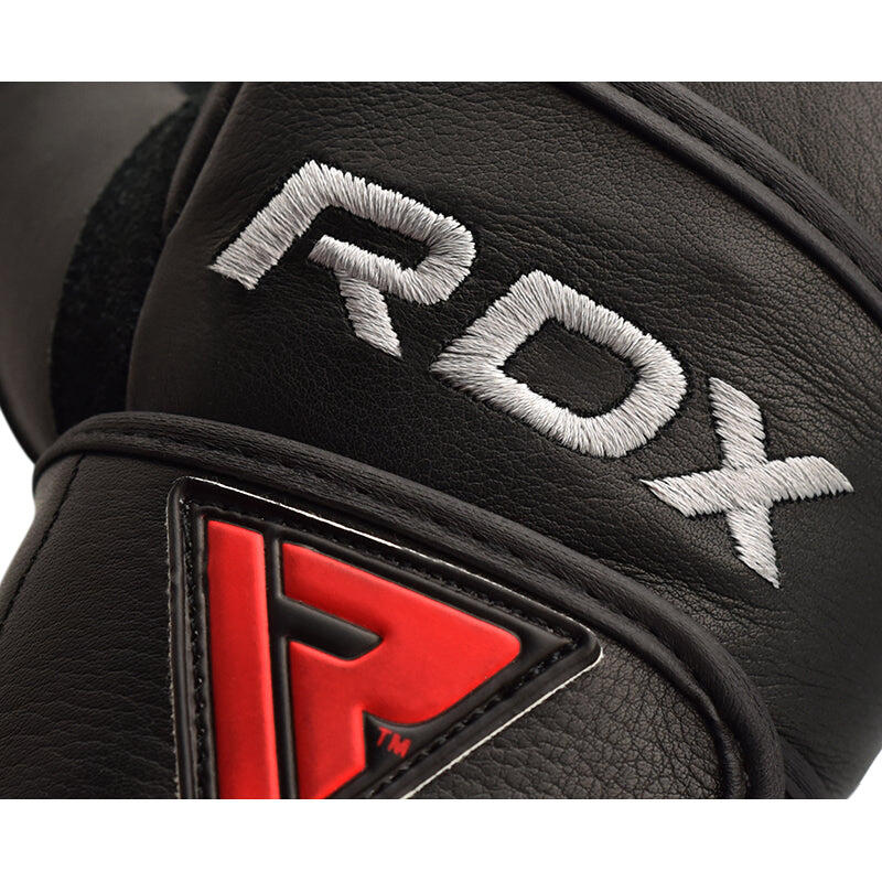 FITNESS-HANDSCHUH AUS LEDER ROT/SCHWARZ – S 4/4