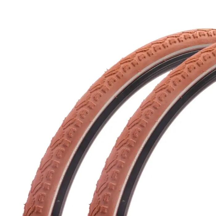 Fixie road tyre set KENDA Khan 28 inch / 700 x 38C brown