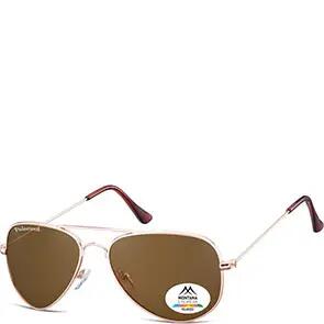 Ochelari de soare polarizati Montana Eyewear MP94B, gold, brown lenses 2/3