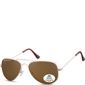 Ochelari de soare polarizati Montana Eyewear MP94B, gold, brown lenses