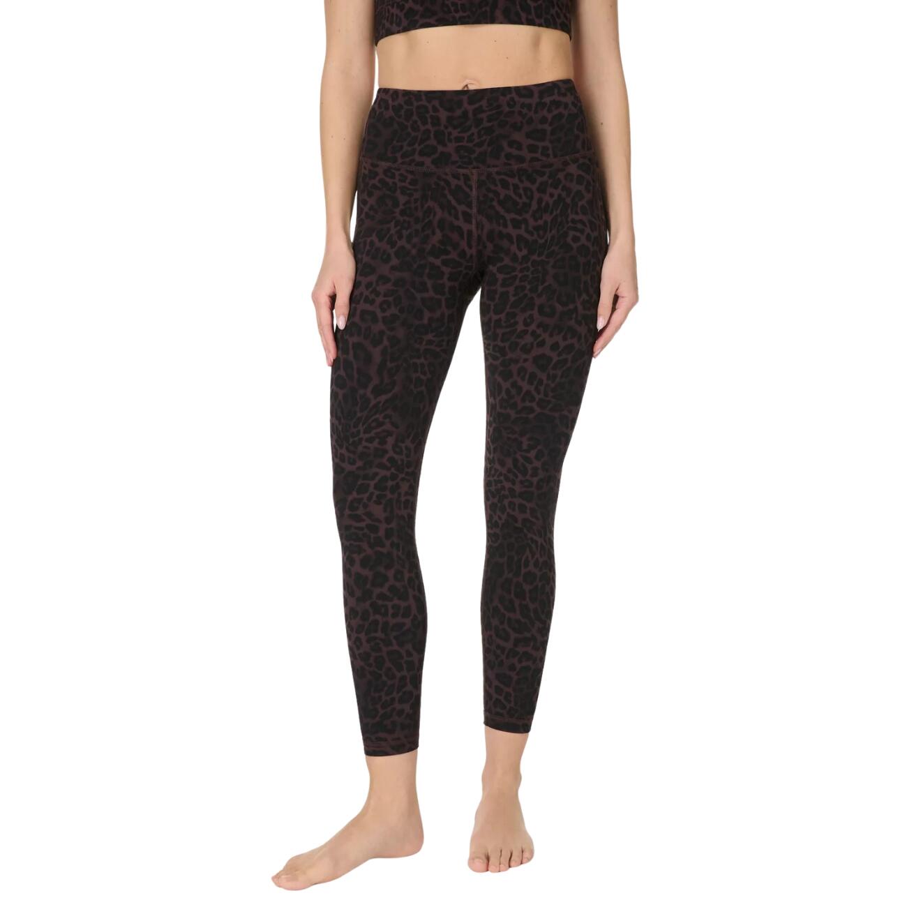 SWEATY BETTY Ultimate 7/8 Yoga Legging  Brown Leopard Skin Print M 3/7