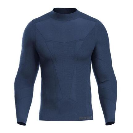 T-shirt running thermique col montant manches longues homme VIVASPORT