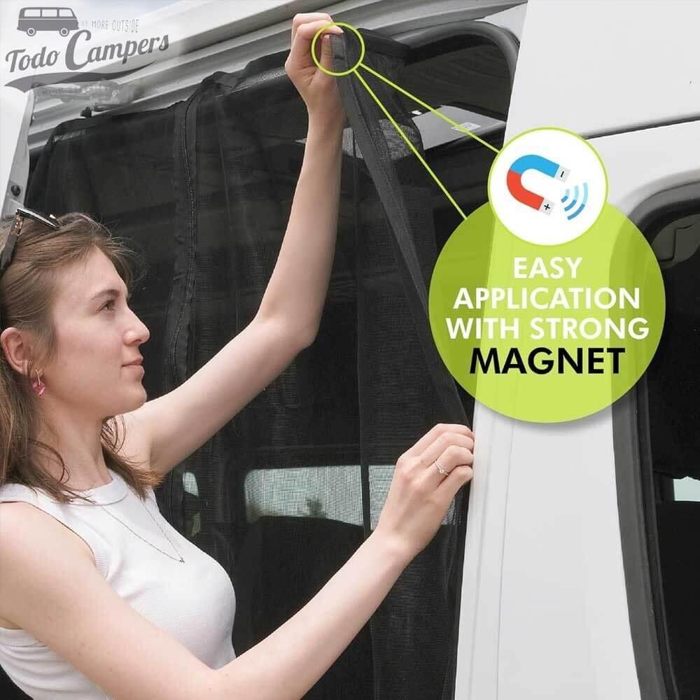 Mosquitera con imanes para puerta lateral de Mercedes Sprinter desde 2019 4/5