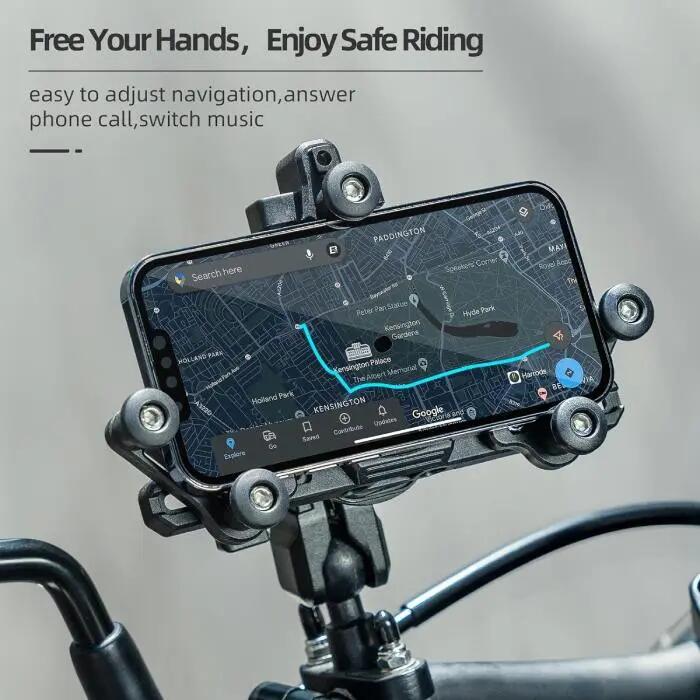 Uchwyt na telefon Heavy Duty metalowy z absorpcją drgań ROCKBROS 6/7