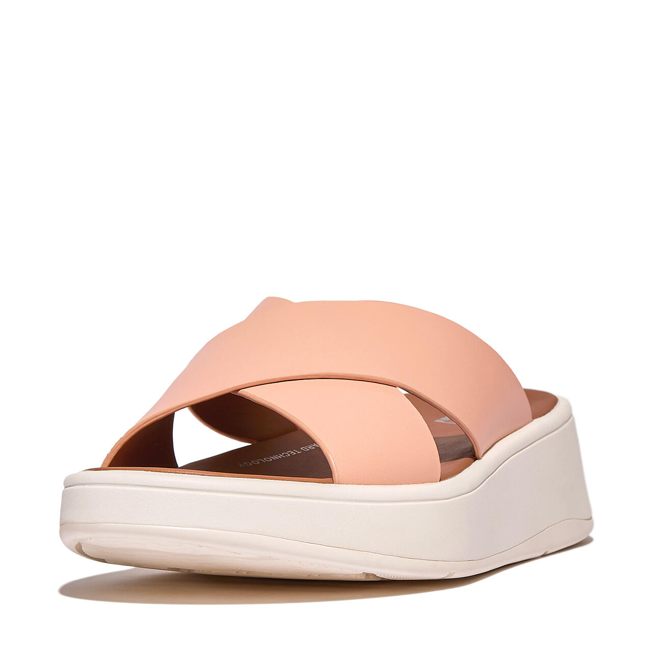 FITFLOP FitFlop F-Mode Leather Flatform Cross Slides  BLUSH 37 3/7