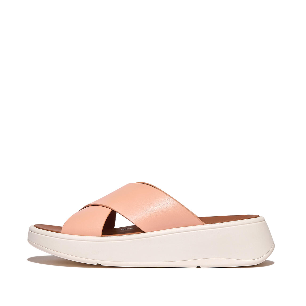FITFLOP FitFlop F-Mode Leather Flatform Cross Slides  BLUSH 37 4/7