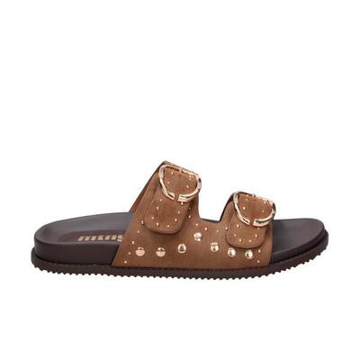 Platte sandalen dames mustang bruin