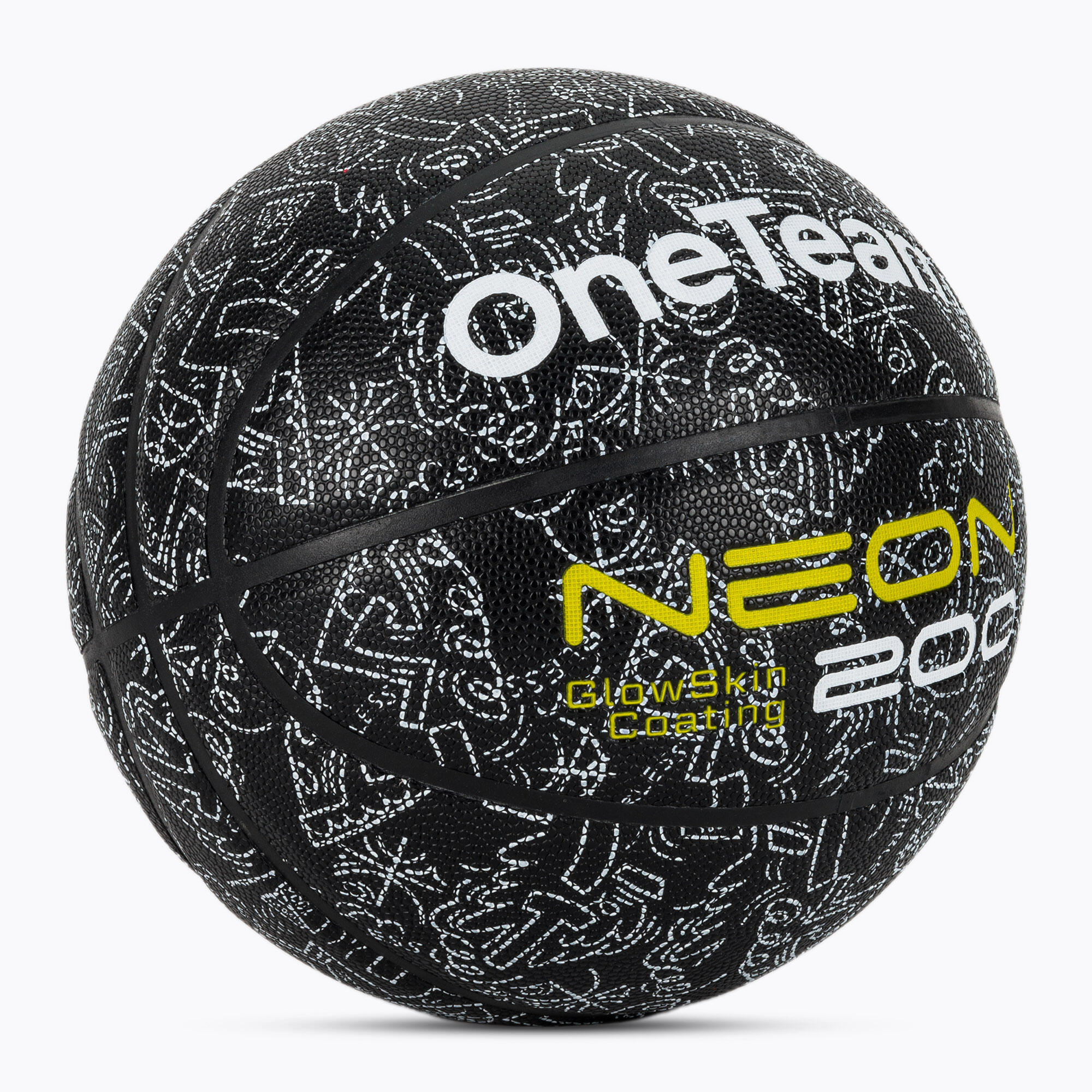 OneTeam Neon basketbal zwart maat 7 2/4