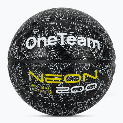 Ballon de basket OneTeam Neon noir taille 7
