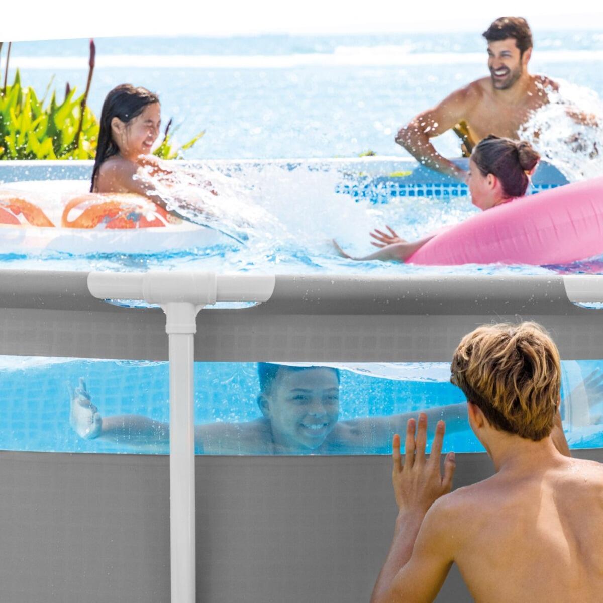 Ø 488 x 122 cm Intex Clearview Prism Frame Premium Kit Piscine Ronde 4/6