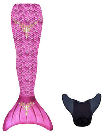 Set Queue de Sirène PRINCESS (queue + monopalme) TAILLE XS 8+