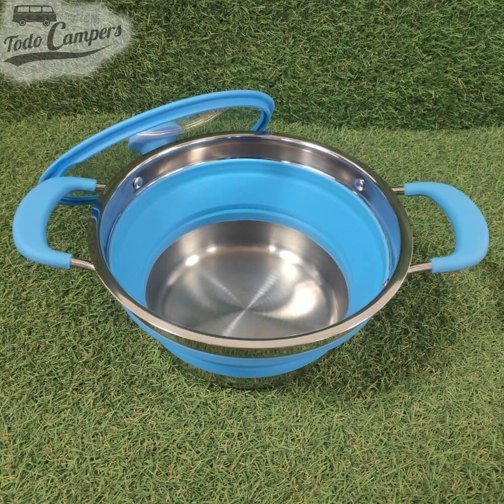 Olla plegable azul de 1,8 litros 5/6